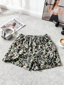 1PCS Camo Shorts, Womens Pajama Shorts, Gym Shorts For Women, Camping Work Out Y2k, Christmas Pajama Pjs, Shorts For Women, Biker Shorts Women, Running Shorts - Màu xanh Ô liu - Xem 2