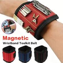 1Pc Super Strong Magnetic Wristband Tool Organizer - Durable 1680D Oxford Fabric Strap, Holds Screws/Nails/Drill Bits, Unisex DIY Tool For Enthusiasts/Carpenters, Perfect Gift For Dads/Grandpas, Essential Garage/Workshop Accessory