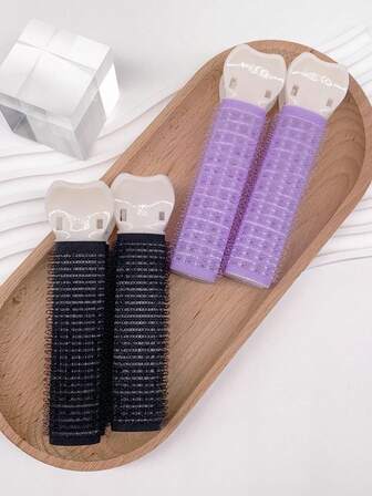 2 对 ABS 塑料高冠卷发器，不伤发，轻巧便携，适合旅行，四季皆宜，美发工具套装，发型设计套装