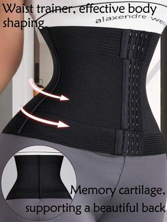 Entrenador de cintura para mujer, cómodo y casual, con botones ajustables y ligeramente elástico para dar forma y soporte al Body, prenda moldeadora transpirable