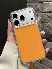 Simple Solid Color Shockproof Phone Case Compatible With IPhone 17 ProMax 17Pro 17 16 15 Pro Max Fashion Cute Candy Color Cover - Orange - View 4