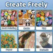 19/25/31/43 Pcs Gouache Paint Set With 7 Paint Brushes, 12ml/0.4oz Tubes, Artist Quality, Strong Coverage, Rich Pigments Colors Great For Adults, Artists And Hobbyist In Halloween And More, Professional Painting On Canvas, Clay, Fabric, Ceramic, Crafts - Sets - View 6