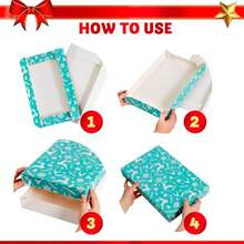 JOYIN 12 cajas de regalo de papel kraft de Navidad con tapas y base caja de envoltura de camisa de Navidad caja de regalo de dia festivo para aulas escolares decoraciones de fiesta 6 diseños - como en la foto - Ver 4