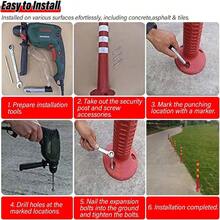 Columna De Advertencia 2 Pcs Traffic Delineator Post Delineator Safety Cone Post 30in Tall Traffic Barrier Cones Flexible Traffic Delineator Posts Safety Cones For Commercial Parking Lot Color : 2PSafety Cones & Barriers - 2 piezas - Ver 6