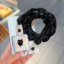 3D银蝴蝶结和黑蝴蝶结珠饰保护壳，兼容苹果数据线，兼容 18-20W充电器，防摔防刮。 - 無色 - 查看 6