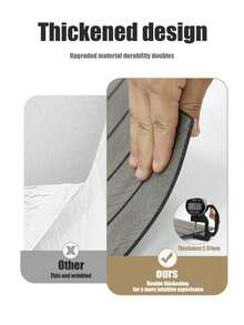 1 片 23.6 英寸 x 118 英寸/19 平方英尺 乙烯基加厚格栅木纹墙贴，可作墙纸、防水自粘条纹瓷砖卷，适用于厨房、客厅、办公室和房间 - 彩色 - 查看 7