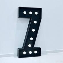 Marco de luz con números - Tablero negro KT de 36 pulgadas con LED blanco, apto para decoración de bodas, graduación, cumpleaños y fondos fotográficos - Negro - Ver 11