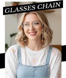 Stylish Eyeglass Chain Women - Glasses Holder Chain With Tassel Eyewear Retainer Strap Preventing Glasses Loss - Hoa linh lan - Xem 7