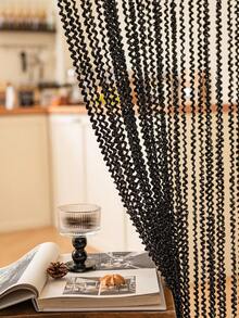 1件珠帘装饰门帘，适用于客厅卧室，带流苏隔断屏风，可作门帘使用 - 彩色 - 查看 7