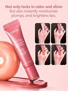 Laneige Glaze Craze 润色唇部精华 12g，甜甜圈硅胶刷头，水润透亮，丰盈滋养，打造裸妆般的低饱和度玻璃唇效果，韩式妆效 - 肉桂糖 - 查看 5