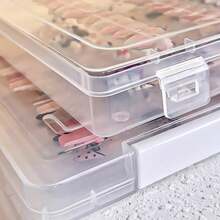 按压式美甲收纳盒，假指甲收纳册，防尘防水收纳盒，大容量收纳，DIY美甲工具 - 彩色 - 查看 3