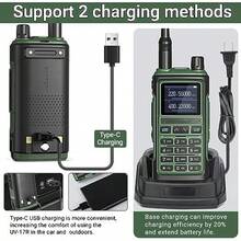 LM UV-8800 Ham Radio Actualización de uv-5r Cargador USB de doble banda de dos vías de largo alcance 999 canales sin manos VOX Walkie talkies para adultos con antena 771 batería de linterna de - Negro - Ver 6