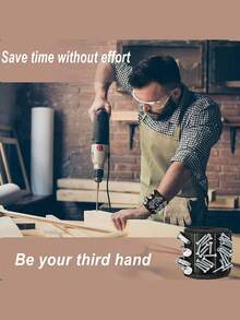 1pc Magnetic Tool Wristband, Adjustable Size, Suitable For Screws, Drill Bits, Nails And Other Tools, Used For Fixing Screws, Nails, Drill Bits - The Best Arm Tool For DIY Handicraft Enthusiasts, Ideal Birthday Gift For Dad, Husband, Grandpa, Bed, Dining Chairs, Dressing Table - Multicolor - View 7