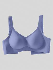 Set de 2 sujetadores deportivos minimalistas y cómodos para mujeres, sin cables, de unicolor - Multicolor - Ver 4