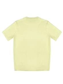 Men's Casual Versatile Solid Color Short Sleeve Knit Top - Yellow - View 4