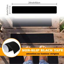 10 unidades de faixas antiderrapantes que brilham no escuro para degraus - Fita antiderrapante de alta tração, 10 cm x 60 cm, preta com bordas verdes, tiras autoadesivas para uso interno/externo em escadas, para inverno, chuva, neve e escadas escorregadias - Fácil instalação, faixa de durável