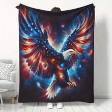 1PC 280gsm1pc American Deer Elk Camo Pattern Print Blanket, Cozy Fleece Throw Couch & Bed, Office Camping Travel Home Decor, Warm Comfort