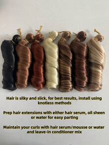 1 Piece 150gram 10 Inch Length Short Bob Boho French Curl Braiding Hair Ginger Brown Blonde Color Synthetic Silky Curly Hair Loose Curl Crochet Hair Extension Spiral Pony Curl Box Braids