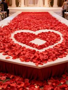 100 cánh hoa hồng giả, dùng trang trí giỏ hoa cô dâu trong đám cưới lãng mạn, thảm trải lối đi, trang trí tiệc cưới, quà tặng đám cưới lãng mạn, vật liệu lấp đầy hộp quà, cánh hoa thủ công tự làm để gói quà kỷ niệm, hoa hồng đỏ dạng cánh hoa dùng làm đạo cụ chụp ảnh, trang trí phòng tắm, quà tặng ngày Valentine. - Nhiều màu - Xem 9