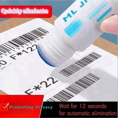 Thermal Paper Correction Fluid, Courier Slip Correction Fluid, Thermal Paper Correction Fluid, Effectively Protects Personal Privacy, Cleaning Tool, All-In-One Courier Waybill Privacy Stamp Opener, Suitable For Thermal Paper Erasure (May Not Work Well On Other Papers, Mainly Designed For Courier Thermal Paper Information Erasure), Suitable For Household Cleaning, Good For Protecting Personal Privacy, Random Color And Style