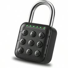 AWYYDELSWIN Combination Lock For Locker - 6-Digit Combo Lock Waterproof Smart Padlock For School Gym Lockers Gates Fence And Storage Unit Black - 黑色 - 查看 1