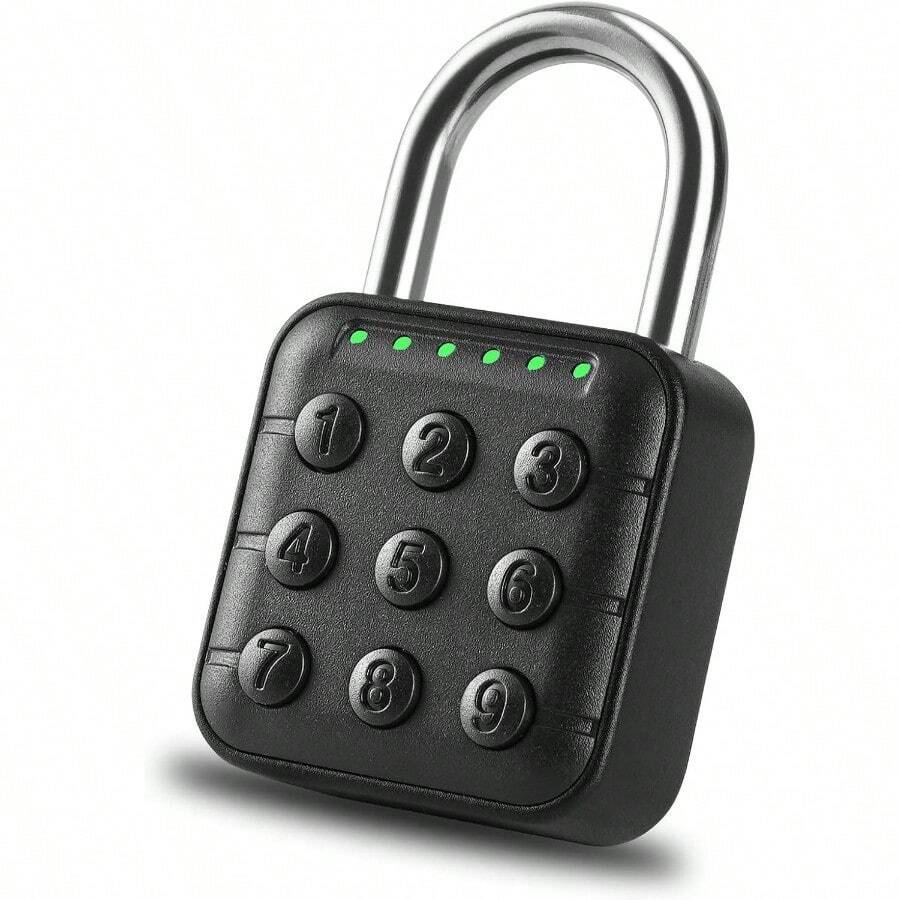 AWYYDELSWIN Combination Lock For Locker - 6-Digit Combo Lock Waterproof Smart Padlock For School Gym Lockers Gates Fence And Storage Unit Black - 黑色 - 查看 1
