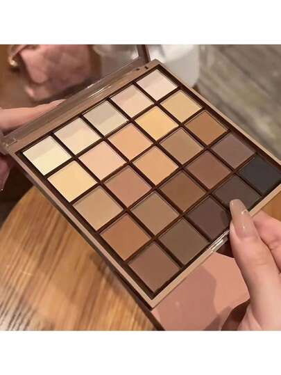 K'APEINE Paleta de 25 sombras de ojos, tonos perlados, mates y brillantes multicolor, tonos terrosos, alta pigmentación, resistente al agua y al sudor, versátil para uso diario