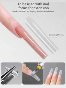 XEIJAYI 18-Color 30ml Crystal Nail Extension Gel , Clear Builder Gel For Natural Nail Tips, Soak Off UV/LED Gel With High Gloss Finish, Professional Salon & DIY Manicure Supplies, Long Lasting Nail Art - Multicolor - View 9