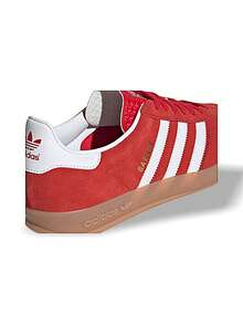 Adidas Gazelle室内舒适款猩红色男女通用运动鞋，透气吸汗，轻便百搭，纯色易洗，装饰户外日常穿着，红色 JI2063 - 紅色 - 查看 7