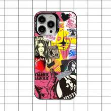 Funda de Teléfono Glamour Histerético Japonés para 17,16,15,14,13,12,11,Pro,Max,Plus, Anticaída Negra Mate Dura - z3 - Ver 5