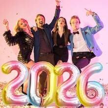 KALOR 16 Inch 2026 Red Foil Number Balloons, 2026 New Years Decorations For 2026 Happy New Year Eve And Graduations Party Supplies - 彩虹 - 查看 4