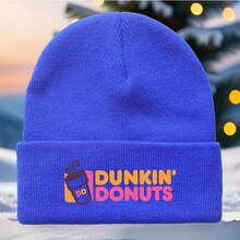 Donuts Logo Beanie Hat - Officially Licensed Coffee & Donut Design, Warm Winter Cap For Men & Women, Comfortable Stretch Fit, Unisex Casual & Outdoor Wear, Christmas/Halloween/Thanksgiving Gift For Coffee Lovers (Multi-Color Options) - Ideal For Brand Fans &  Donuts Lovers, Fashionable & , Perfect For Autumn/Winter, Hand Wash Or Dry Clean, Multiple Colors - màu đen - Xem 5