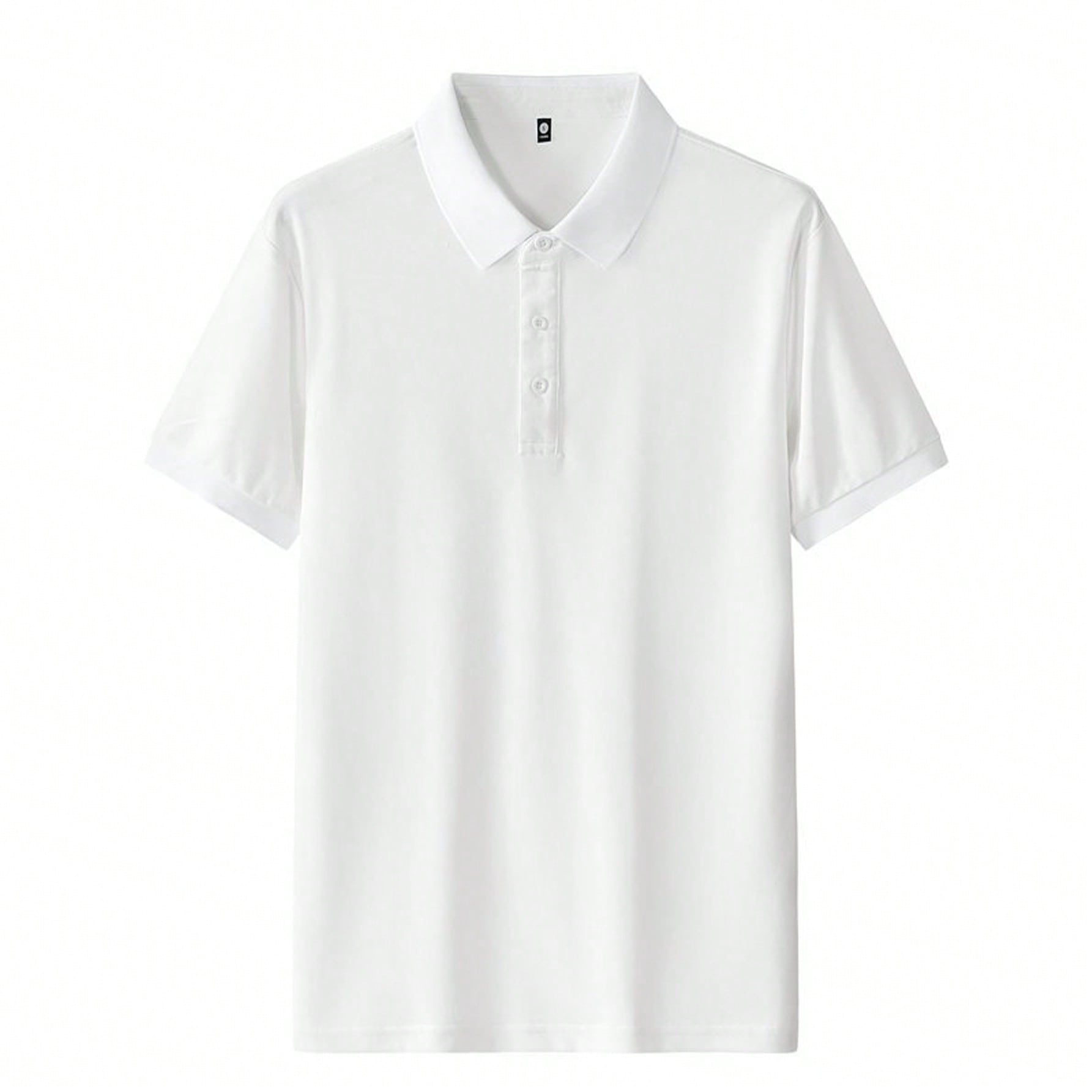 Polo de verano de secado rápido para hombres, camiseta casual de negocios de ajuste delgado de manga corta, parte superior elástica de unicolor para