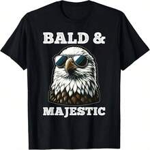 Bald & Majestic - Sexy Bald Guy Funny Dad T-Shirt - Negro - Ver 1
