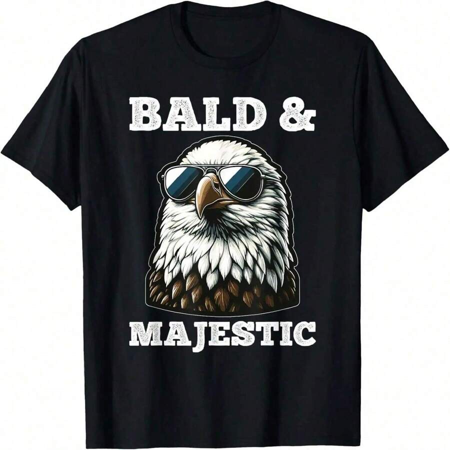 Bald & Majestic - Sexy Bald Guy Funny Dad T-Shirt - Negro - Ver 1