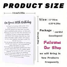 “1张精美‘18岁生日骄傲与感恩’贺卡，含信封（11厘米 x 16厘米 x 4.33英寸 x 6.29英寸） - 诗意里程碑祝福语，完美适用于18岁生日和家庭庆祝活动，贺卡|18岁生日里程碑卡|纸质贺卡” - 彩色 - 查看 3