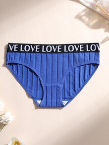 9 PCS Women's Ribbed Cotton Triangle Panties Sexy Low-Waist Seamless Letter Belt Lingerie-Sexy Soft & Breathable Everyday Women's Briefs Daily Wear Sports Yoga Cheeky Underwear