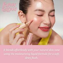 hince Dewy Liquid Cheek COOL FLUTTER 6ml - Glowy Liquid Blush For Cheeks, Glass Skin, Face Blushes For A Radiant Water Glow With Hydrating Finish For All Skin Types - 酷炫的 Flutter - 查看 5