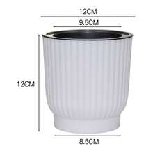 Self-Watering Plant Pots Indoor, Plastic Flower Pot With Water Reservoir For Miniature Plants Seedlings, Thick Round Planter For Indoor Outdoor Use - 白色 - 查看 5