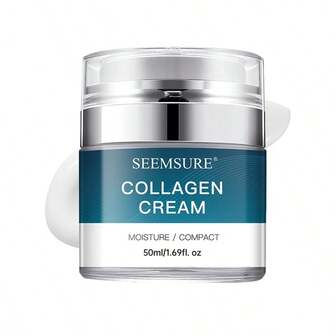 seemsure 胶原蛋白日常保湿面霜，抗衰老面霜，减少皱纹，胶原蛋白保湿霜，护肤，保湿美白，适合万圣节、感恩节、圣诞节、新年，圣诞礼物，感恩节礼物，适合秋冬季节，秋季护肤