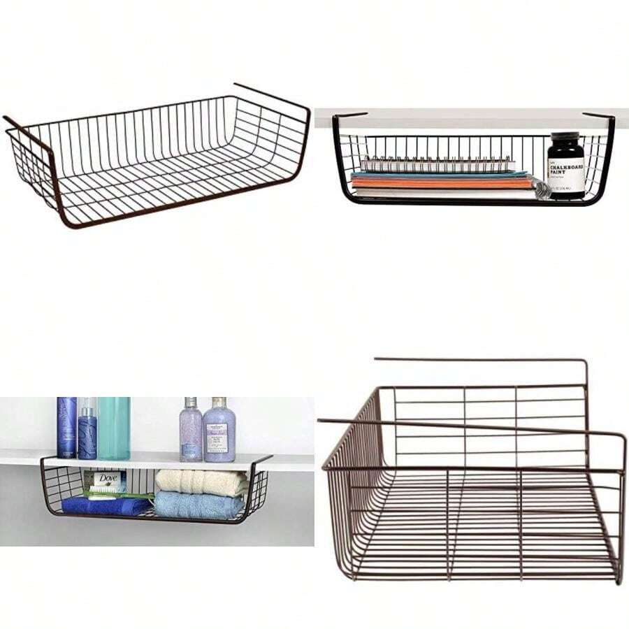 Spectrum Diversified Keangs Ashley - Estante Grande de Almacenamiento, gabinete de Cocina y despensa, organización y Almacenamiento, Cesta de gabinete de baño, Bronce(default) - Multicolor - Ver 1