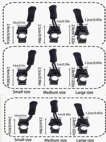 3 buah/Set Tarikan Resleting yang Dapat Digunakan Kembali, Ukuran Kecil/Sedang/Besar, Kepala Resleting Universal yang Dapat Dilepas untuk Pakaian dan Tas, Cocok untuk Jaket Olahraga - MultiWarna - View 15