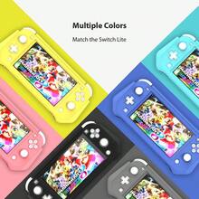 AWYYSwitch Lite Case Protective Case For Nintendo Switch Lite Compatible With Nintendo Lite Screen Protector Cover Hand Grip Cover With Detachable TPU+Built-In PC Screen + 2 Thumb Grip Caps Pink - Pink - View 5