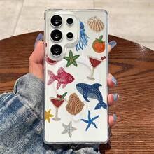 カラフルなサマーオーシャンパーティー 透明な厚みのある耐衝撃ハードケース マグネットリング付き ワイヤレス充電をサポート  Galaxy S25 エッジ S24 S23 Plus FE S22 Ultra A14 A15 A16 A35 A36 A54 A56 注 20 ウルトラ、モバイルアクセサリー、夏のテーマ、透明デザイン、強化エッジ、ガジェットプロテクター、サムスンユーザー - 混合色 - チェックする 3