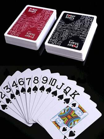 54 st extra stora plastspelkort med index - högkvalitativa mattröda och svarta pokerkort, professionella för kortspel och magiska föreställningar