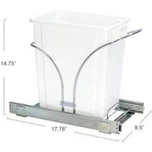 Household Essentials - Glidez Sliding Gabinete Organizador Cromado, Sencillo, Blanco, 1(14"H x 9"W x 13"D) - Multicolor - Ver 4