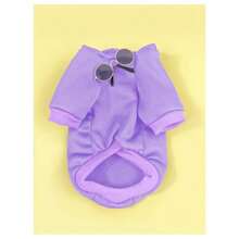 YQWINEE Conjunto de 3 Piezas para Perros y Gatos: Sudadera con Capucha Collar y Gafas de Sol. Ropa para Mascotas pequeñas y Medianas Cachorros y Gatos . Color: Malva/Morado. - como en la foto - Ver 6