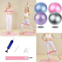 Pilates Ball 9 Inch With Pump 5.2oz For Exercise Home Workout Physical Therapy Yoga - Violet có bơm - Xem 7