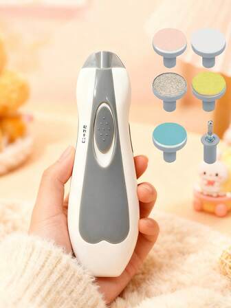 1 Set Unisex Baby Electric Nail Grinder, Blue Multifunctional Children Care Products, Grey