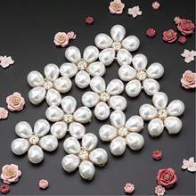 2pcs/6pcs/10pcs Shirt Button Covers, Floral Pearl Rhinestone Cuff Links, Button Clips Suitable For Formal Dresses, Wedding Attire, Button Accessories, Valentine's Day Gift - Multicolor - View 3